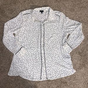 {who what wear} Polka dot button down blouse